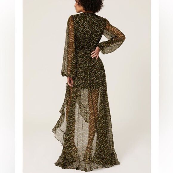 New Caroline Constas Vivian Gown Small Winter Rose - Picture 5 of 14